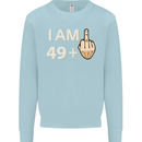 50th Birthday Funny Offensive 50 Year Old Mens Sweatshirt Jumper Light Blue