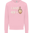 50th Birthday Funny Offensive 50 Year Old Mens Sweatshirt Jumper Light Pink