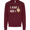 50th Birthday Funny Offensive 50 Year Old Mens Sweatshirt Jumper Maroon