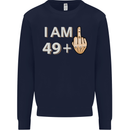 50th Birthday Funny Offensive 50 Year Old Mens Sweatshirt Jumper Navy Blue