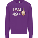 50th Birthday Funny Offensive 50 Year Old Mens Sweatshirt Jumper Purple