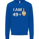 50th Birthday Funny Offensive 50 Year Old Mens Sweatshirt Jumper Royal Blue