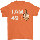 50th Birthday Funny Offensive 50 Year Old Mens T-Shirt 100% Cotton Orange