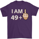 50th Birthday Funny Offensive 50 Year Old Mens T-Shirt 100% Cotton Purple