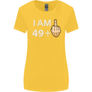 50th Birthday Funny Offensive 50 Year Old Womens Wider Cut T-Shirt Yellow