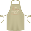 50th Birthday Queen Fifty Years Old 50 Cotton Apron 100% Organic Khaki