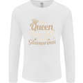 50th Birthday Queen Fifty Years Old 50 Mens Long Sleeve T-Shirt White