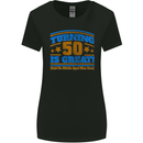 50th Birthday Turning 50 Is Great Year Old Womens Wider Cut T-Shirt Black