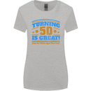 50th Birthday Turning 50 Is Great Year Old Womens Wider Cut T-Shirt Sports Grey