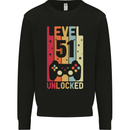 51st Birthday 51 Year Old Level Up Gamming Mens Sweatshirt Jumper Black