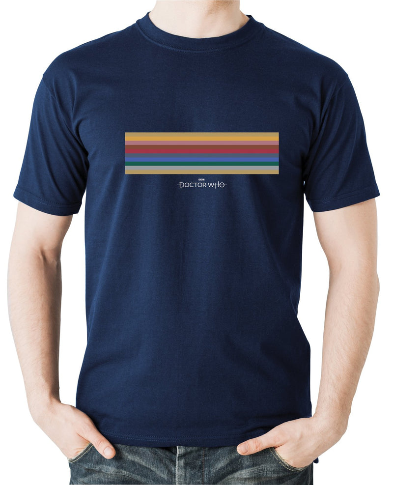 Doctor who jodie stripey mens navy blue tv show t-shirt BBC series tee