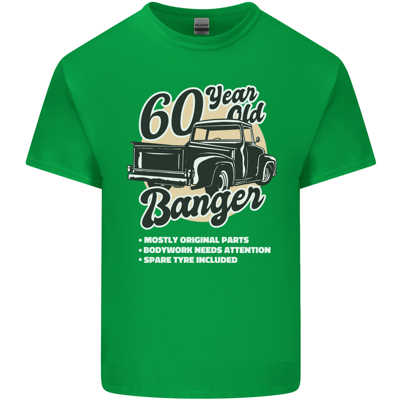 60 Year Old Banger Birthday 60th Year Old Mens Cotton T-Shirt Tee Top Irish Green