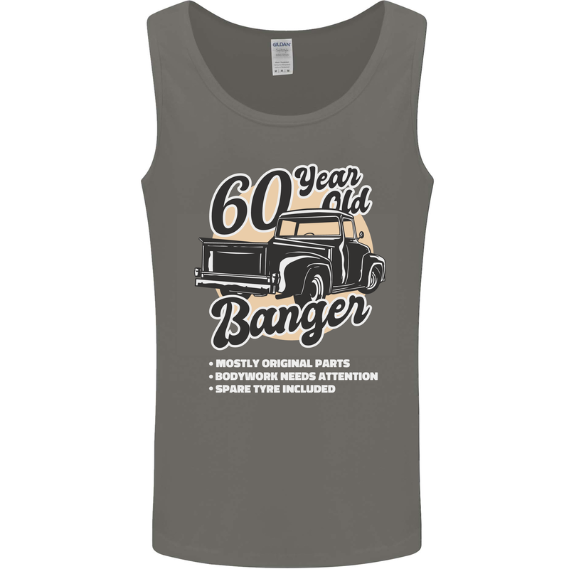 60 Year Old Banger Birthday 60th Year Old Mens Vest Tank Top Charcoal