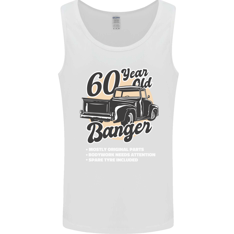 60 Year Old Banger Birthday 60th Year Old Mens Vest Tank Top White