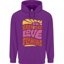 60s Keep the Love Flowing Funny Hippy Peace Mens 80% Cotton Hoodie Purple