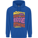 60s Keep the Love Flowing Funny Hippy Peace Mens 80% Cotton Hoodie Royal Blue