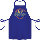 60th Birthday 60 Year Old Awesome Looks Like Cotton Apron 100% Organic Royal Blue