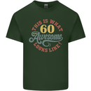 60th Birthday 60 Year Old Awesome Looks Like Mens Cotton T-Shirt Tee Top Forest Green