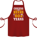 60th Birthday 60 Year Old Funny Alcohol Cotton Apron 100% Organic Maroon