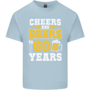 60th Birthday 60 Year Old Funny Alcohol Mens Cotton T-Shirt Tee Top Light Blue