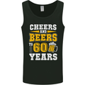 60th Birthday 60 Year Old Funny Alcohol Mens Vest Tank Top Black