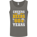 60th Birthday 60 Year Old Funny Alcohol Mens Vest Tank Top Charcoal