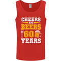 60th Birthday 60 Year Old Funny Alcohol Mens Vest Tank Top Red