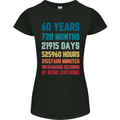 60th Birthday 60 Year Old Womens Petite Cut T-Shirt Black