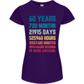 60th Birthday 60 Year Old Womens Petite Cut T-Shirt Purple