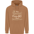 60th Birthday Queen Sixty Years Old 60 Mens 80% Cotton Hoodie Caramel Latte