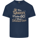 60th Birthday Queen Sixty Years Old 60 Mens Cotton T-Shirt Tee Top Navy Blue