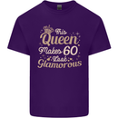60th Birthday Queen Sixty Years Old 60 Mens Cotton T-Shirt Tee Top Purple