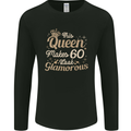 60th Birthday Queen Sixty Years Old 60 Mens Long Sleeve T-Shirt Black
