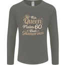 60th Birthday Queen Sixty Years Old 60 Mens Long Sleeve T-Shirt Charcoal