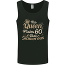 60th Birthday Queen Sixty Years Old 60 Mens Vest Tank Top Black