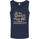 60th Birthday Queen Sixty Years Old 60 Mens Vest Tank Top Navy Blue