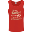 60th Birthday Queen Sixty Years Old 60 Mens Vest Tank Top Red