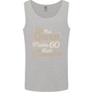 60th Birthday Queen Sixty Years Old 60 Mens Vest Tank Top Sports Grey