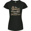 60th Birthday Queen Sixty Years Old 60 Womens Petite Cut T-Shirt Black