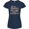 60th Birthday Queen Sixty Years Old 60 Womens Petite Cut T-Shirt Navy Blue