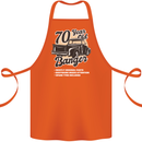 70 Year Old Banger Birthday 70th Year Old Cotton Apron 100% Organic Orange