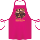 70 Year Old Banger Birthday 70th Year Old Cotton Apron 100% Organic Pink