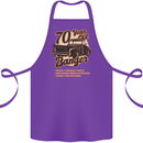 70 Year Old Banger Birthday 70th Year Old Cotton Apron 100% Organic Purple