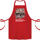 70 Year Old Banger Birthday 70th Year Old Cotton Apron 100% Organic Red