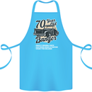 70 Year Old Banger Birthday 70th Year Old Cotton Apron 100% Organic Turquoise