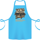 70 Year Old Banger Birthday 70th Year Old Cotton Apron 100% Organic Turquoise