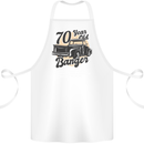 70 Year Old Banger Birthday 70th Year Old Cotton Apron 100% Organic White