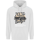 70 Year Old Banger Birthday 70th Year Old Mens 80% Cotton Hoodie White