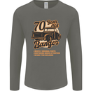 70 Year Old Banger Birthday 70th Year Old Mens Long Sleeve T-Shirt Charcoal