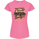 70 Year Old Banger Birthday 70th Year Old Womens Petite Cut T-Shirt Azalea